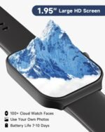 1.95" Smart Watch for Men Women with ALEXA, Fitness Watch for Android iOS | Call Function, Message Notifications, Pedometer, Heart Rate, Sleep Monitor, 100 Sport Modes, IP68 Waterproof, 100 Watch Faces - Image 4