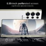 MMY I25 Ultra 5G Unlocked Smartphone,16GB+512GB Fully Cell Phone for Android 14, 6.99" Unlocked Cell Phone, 7000mAh, 68MP+108MP Dual Camera/Dual SIM/Fingerprint Lock/Face (White) - Image 2