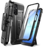 SUPCASE for Samsung Galaxy A17 5G Case Unicorn Beetle Pro, Military-Grade Drop Protection, Built-in Screen Protector, Kickstand Ring Holder, Rotatable Belt Clip Holster, Full Body Cover, Black