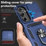 for Samsung Galaxy A16 5G Case with Camera Lens Cover HD Screen Protector, Dual Layer Military-Grade Drop Tested Magnetic Ring Holder Kickstand Protective Phone Case for Samsung Galaxy A16 5G (Navy) - Image 3
