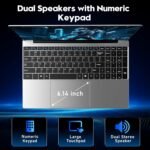 NIAKUN Laptop, Window 11 Pro Laptop Computer 2026, 15.6 Inch Lap Top, 16GB RAM 256GB SSD PC, M3-6Y30 Processor, FHD Display, WIFI5, BT4.2, Webcam, Office 365 for Business, School, Work, Student, Gray - Image 5