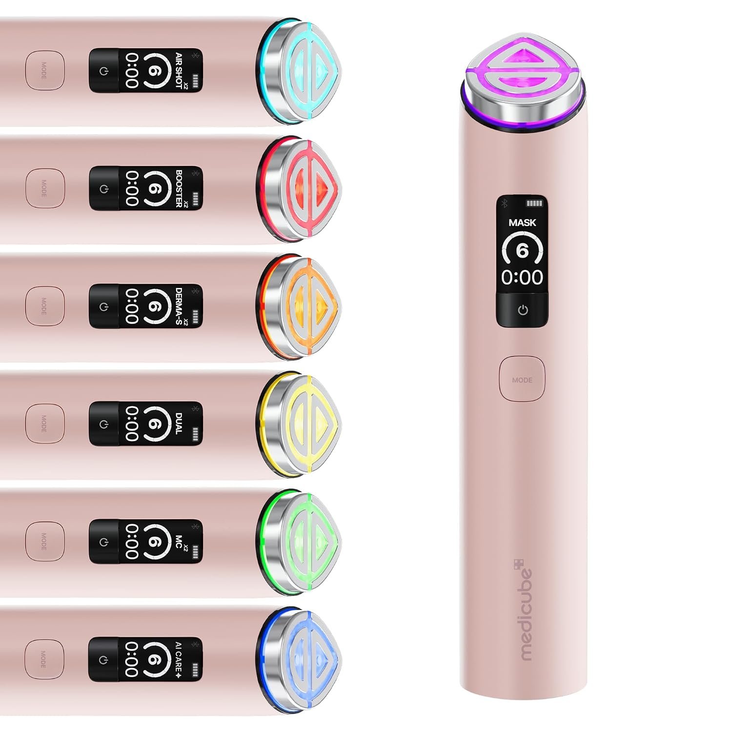 71T7r51NuAL._SL1500_.jpg medicube Booster Pro X2™ | 7-in-1 Glow Beauty Device | 2X Care for Glow, Pores, Skin Definition & Radiance | Customized Dual & Sheet Mask Boost Modes | Korean Skincare Device | Pink - Image 1