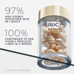 RoC Retinol Correxion Anti-Aging Wrinkle Night Serum, Retinol Serum for Face, Daily Treatment for Fine Lines, Post Acne Scars, 30 Capsules, Unscented, 0.35 Fl Oz - Image 3