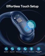 GNMN Active Noise Cancelling Ear Buds Wireless Earbuds 96hrs Playback Bluetooth Headphones Dual Battery Display Stereo Bass Earphones with Earhooks Microphone IPX7 Waterproof for Sports/Runing/Workout - Image 7