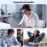 havit Hybrid ANC Wireless Headphones, Over Ear Bluetooth Headphones with Hi-Res Audio, Spatial Sound, 80H Battery, 5-Mic ENC Calls, Metal-Accent Foldable Design - Image 9