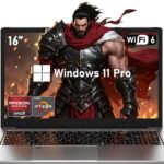 Gaming Laptop, 16 Inch Lap Top Computer 2026 with Ryzen 7 5825U Processor, 16GB DDR4, 1T SSD, Window 11 Pro, Backlit Keyboard, FHD Display 1920*1080P, WiFi 6, HDMI, for Student, Office, Business
