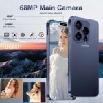16 PM Smartphone Unlocked Cell Phone, 6.99“ HD Screen5G Phone, 16+512GB phoneunlocked, Android 14.0, 68+108MP Zoom Camera, Fingerprint Button Unlock-and take Photos (Deep Blue) - Image 3