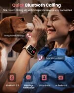 Smart Watches for Women,1.85" HD Smartwatch Fitness Trackers, with 2 Bands | 100+ Sports Mode/1000mAh Battery/Compatible iPhone or Android/Heart Rate/Sleep/Health Monitor/Answer/Make Call - Image 2