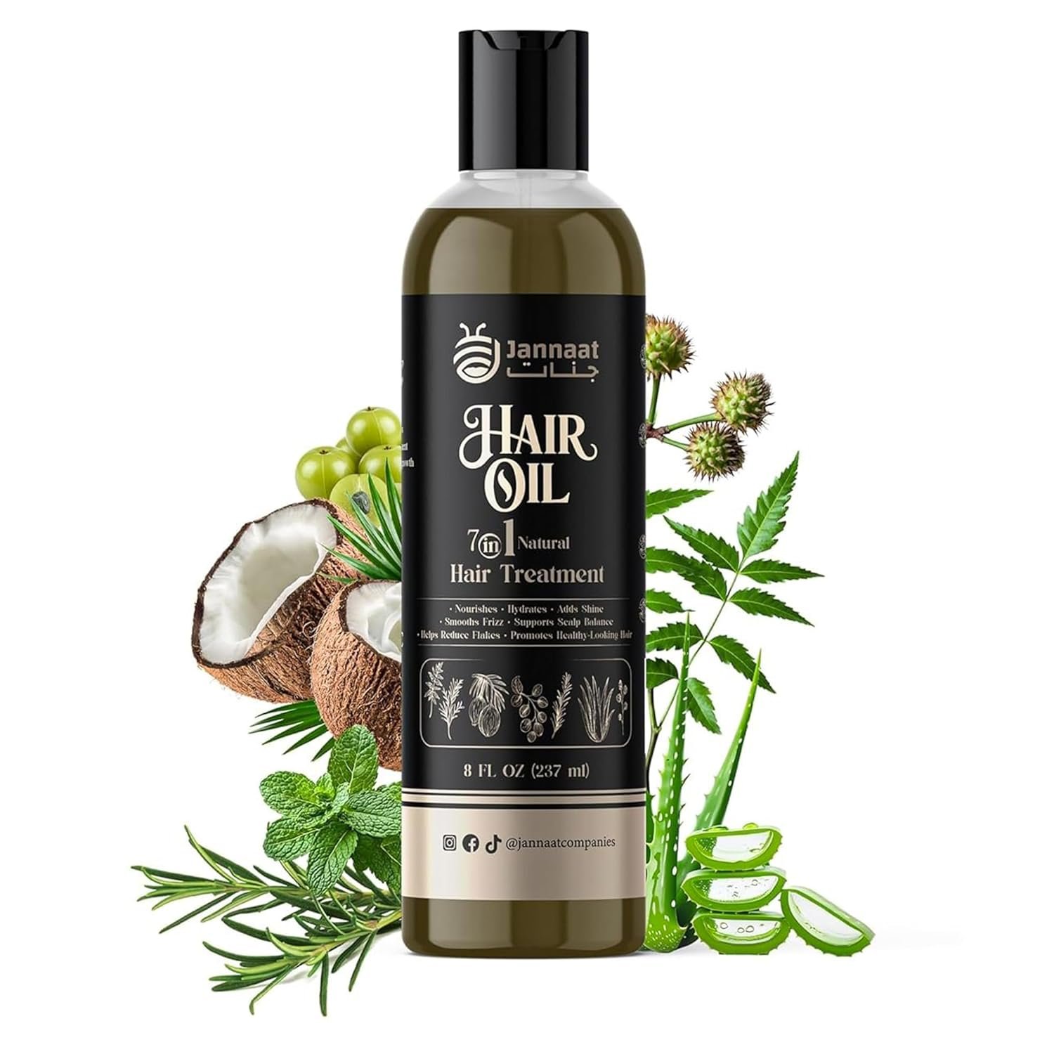 71eA97A6L3L._SL1500_.jpg 7-1 Hair Oil for Hair Growth with Rosemary- Tea Tree-Coconut & Castor Oils, Infused with Vitamin E –Hydrating Treatment for Hair Fall, Dry Scalp & Thicker, Healthier Hair –Men & Women,8 Fl Oz - Image 1