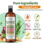 VITAL AFFAIR Blend Of Pure Rosemary Oil For Hair Growth With Castor, Batana, Jojoba Oil-Infused With Biotin & Vitamin E-Blend of Effective Hair Oils for Hair Growth-Strengthening Treatment 16 Fl Oz - Image 9