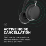 Raycon Essential Bluetooth Headphones - Over The Ear, Active Noise Cancelling Wireless Headphones + Awareness Mode, Bluetooth Headset with Mic, 50 Hours of Battery Life (Black) - Image 3