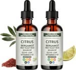 Velora Red Yeast Rice Cholesterol Cleanse, Velora Nutrition Citrus Bergamot Red Yeast Rice, Drops with Soursop, Olive Leaf, Vitamin C+d, Natural, Non-GMO, Vegan 2 Fl Oz (2Pc)