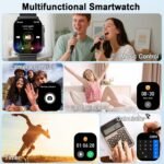 Smart Watch for Men, 2.01" AMOLED Curved HD Screen Smart Watch, Fitness Tracker with 24/7 Heart Rate/Sleep Monitor, IP68 Waterproof Running Watch, Compatible with iOS & Android for Daily Workout Black - Image 7