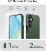 SSLOTSCASE for Samsung Galaxy A16 Phone Case with Screen Protector, Green | Military Grade Drop Protection, Slim Lightweight Full-Body Rugged Protective Phone Case Cover for Samsung Galaxy A16 - Image 3