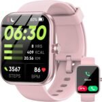 Smart Watch, Alexa Built-in Voice Assistant, 1.83" HD Touchscreen (Answer/Make Call), IP68 Waterproof, 120+ Sport Modes for Fitness Tracker, 24/7 Heart Rate & Sleep Monitor for iPhone Android iOS