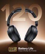 Hybrid Active Noise Cancelling Headphones, Bluetooth 6.0 Wireless Headphones Over Ear Headset with 120H Playtime, Hi-Res Audio, 5-ENC Mic, 35dB ANC Headphone Transparency Mode for Travel Office Gaming - Image 4