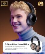 Hybrid Active Noise Cancelling Headphones, Bluetooth 6.0 Wireless Headphones Over Ear Headset with 120H Playtime, Hi-Res Audio, 5-ENC Mic, 35dB ANC Headphone Transparency Mode for Travel Office Gaming - Image 6