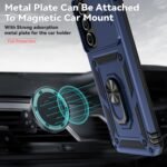 for Samsung Galaxy A16 5G Case with Camera Lens Cover HD Screen Protector, Dual Layer Military-Grade Drop Tested Magnetic Ring Holder Kickstand Protective Phone Case for Samsung Galaxy A16 5G (Navy) - Image 2