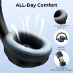 havit Hybrid ANC Wireless Headphones, Over Ear Bluetooth Headphones with Hi-Res Audio, Spatial Sound, 80H Battery, 5-Mic ENC Calls, Metal-Accent Foldable Design - Image 4