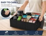 Supplement Storage Organizer, Fabric Vitamin Organizer with Handle, 6 Compartments Fitness Supplement Organizer, Kitchen Pantry Organization for Vitamin, Medicine, Fish Oil, Protein Powder - Image 5