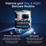 Anti-Aging Face Moisturizer with Retinol, Collagen & Hyaluronic Acid - Moisturizer Face Cream for Women & Men - Visibly Firming & Hydrating Neck Cream - Day & Night Skin Care - 1.7 fl oz (Pack of 2) - Image 5