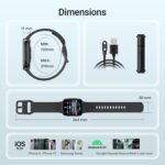 Fitpolo Smart Watch, 1.85" AMOLED Fitness Tracker with Bluetooth Call, Heart Rate/Sleep/SPO₂ Monitor, 100+ Sports Modes, 3ATM Waterproof Smartwatch for Android/iPhone/Samsung, Includes 2 Bands - Image 9