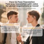ERAZER X8 AI Translation Earbuds Real-Time, 165-Language Translation Ear Buds, 3-in-1 Wireless Bluetooth Translator Headphones with Two-Way Voice Translation, for iOS & Android, Travel, Business - Image 4