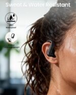 Wireless Earbuds Bluetooth 6.0 with ANC Touchscreen 40H Bass, Obsidian | Noise Cancelling Ear Buds with Ear Hooks for iOS, Android, Sports, Workout, Lightweight Over-ear Headphones Stereo Sound - Image 8