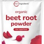 Micro Ingredients Organic Beet Root Powder, 2lb | Water Soluble, Highly Concentrated Raw Beet Supplement | Superfood Drink Mix | Non-GMO, Vegan Friendly, Plant Based
