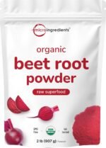 Micro Ingredients Organic Beet Root Powder, 2lb | Water Soluble, Highly Concentrated Raw Beet Supplement | Superfood Drink Mix | Non-GMO, Vegan Friendly, Plant Based