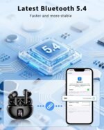 XIAOWTEK Wireless Earbuds, Bluetooth 5.4 Ear Buds Bass Stereo, Headphones with Noise Cancelling Mic, LED Display in Ear Earphones Clear Calls, IP7 Waterproof Bluetooth Earbuds for Phone/Android/iPad - Image 4