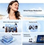 UGREEN EchoBuds Plus Wireless Earbuds Adaptive Active Noise Cancelling, Hi-Res LDAC, Spatial Audio, Call with 6 Mics, 50H Playtime, Bluetooth 6.0 Headphones Earphones, Fast Charging, IPX5 Waterproof - Image 8