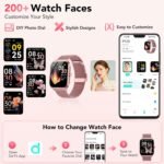 Smart Watch for Women, Answer/Make Call/AI Voice,1.85" HD Smartwatch Compatible for iPhone/Samsung/Android,120+Sport Modes Fitness Tracker with Heart Rate/Sleep Monitor, IP68Waterproof (2 Bands) - Image 3