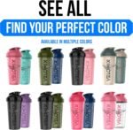 VELOMIX 2 Pack 28oz Protein Shaker Bottle for Protein Mixes, Black/Transpar | 2x Wire Whisk, Leak Proof Shaker Cups for Protein Shakes, Stackable, Dishwasher safe, BPA free, Pre Workout and Fitness ready - Image 8