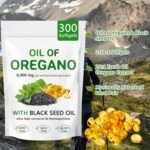Pure Oregano Oil of Oregano with Black Seed Oil, 2 in 1 Organic Oregano Capsules for Immune Support & Overall Wellness, Non-GMO, Gluten Free, 300 Softgel - Image 4