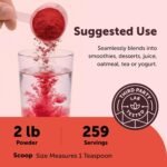 Micro Ingredients Organic Beet Root Powder, 2lb | Water Soluble, Highly Concentrated Raw Beet Supplement | Superfood Drink Mix | Non-GMO, Vegan Friendly, Plant Based - Image 4