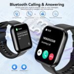 Smart Watch for Men - 1.85" HD 2026 Upgraded Fitness Tracker Bluetooth Call and Text Smartwatch with 7 Day Battery 5 ATM Waterproof Heart Rate Sleep Monitor 130+ Sport Modes for Android & iOS (Black) - Image 2