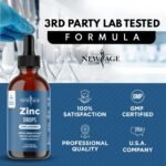 Liquid Zinc Drops for All Ages by NEW AGE - Zinc Sulfate for Immune Support, Vegan, Non-GMO & Gluten Free, 120 Day Supply, 4-Pack - Image 6