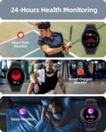 Parsonver Smart Watch for Men Women(Answer/Make Calls), HD Screen Fitness Tracker IP68 Waterproof 100+ Sport Modes, Heart Rate Sleep Monitor, Pedometer, Smartwatch for Android Phones/iPhone Compatible - Image 3