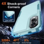Case for Samsung Galaxy S25 Edge, Full Body Heavy Duty Rugged Shockproof Protective Phone Cover with Lanyard Strap, Tempered Glass Screen Protector and Camera Lens Cover, Mint Green - Image 4