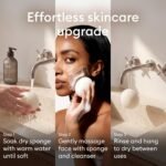 Vove Organic Konjac Facial Sponges 3-Pack - Natural Face Exfoliating Sponges with Bamboo Charcoal & Green Clay, Gentle Cleansing for All Skin Types, Natural Vegan Skincare, Certified Organic - Image 7