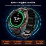 KOSPET Tank T3 Ultra 2 GPS Smart Watch for Men, Extra-Long Battery, Full Stainless Steel Body Rugged Smartwatch with Bluetooth Calling, Pressure&Altitude&Compass, 1.43" AMOLED Display(2 Bands) - Image 6