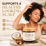 Zova Hair Growth Balm – Batana, Castor, Argan & Rosemary Oil Blend for Thicker, Stronger Hair – Deep Scalp Nourishing Hair Treatment for Men & Women – Natural Hair Repair & Moisturizing Balm 4 oz - Image 3