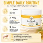 BeeFriendly® Organic Face and Eye Cream, All In One 2 oz | USDA Certified Organic, All In One Natural Face, Eye, Neck, Decollete Cream, Reduces Wrinkles & Lines - Image 7