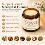 Zova Hair Growth Balm – Batana, Castor, Argan & Rosemary Oil Blend for Thicker, Stronger Hair – Deep Scalp Nourishing Hair Treatment for Men & Women – Natural Hair Repair & Moisturizing Balm 4 oz - Image 2