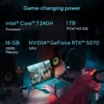 ASUS V16 16" WUXGA 144Hz Gaming Laptop, Intel® Core™ 7 240H, RTX™ 5070, 16GB DDR5 RAM, 1TB SSD, V3607VP-DS74, Matte Black - Image 3