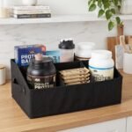 Supplement Storage Organizer, Fabric Vitamin Organizer with Handle, 6 Compartments Fitness Supplement Organizer, Kitchen Pantry Organization for Vitamin, Medicine, Fish Oil, Protein Powder - Image 3