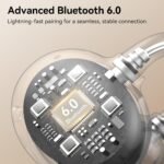 Open Ear Clip on Earbuds Bluetooth Headphones Wireless Ear Buds | Bluetooth 5.4 LED Digital Display IPX5 Waterproof HiFi Stereo 36H Playtime Comfortable Lightweight - Image 6