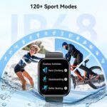 Smart Watch for Men - 1.85" HD 2026 Upgraded Fitness Tracker Bluetooth Call and Text Smartwatch with 7 Day Battery 5 ATM Waterproof Heart Rate Sleep Monitor 130+ Sport Modes for Android & iOS (Black) - Image 3
