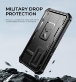 Dexnor for Samsung Galaxy S24 Case with Built-in Slide Camera Cover & Screen Protector & Kickstand, Heavy-Duty Shockproof Rugged Case Full-Body Bumper Protective Cover for Galaxy S24 (2024),Black - Image 6